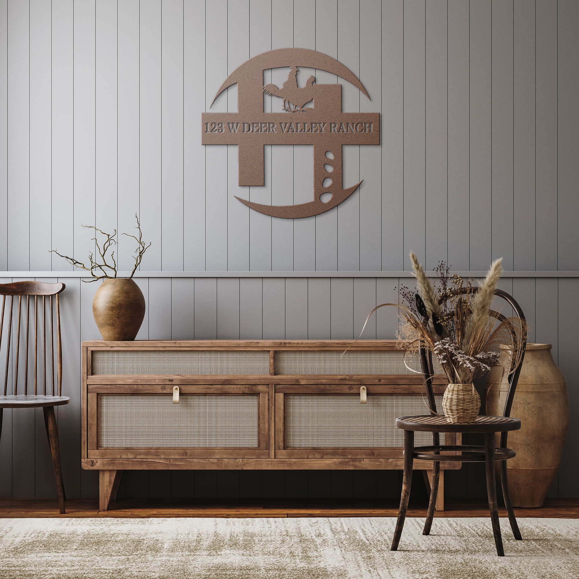 Chicken_Farm_Home_Address_Metal_Sign_Copper_Rustic_Hallway_Mockup.png_11206082