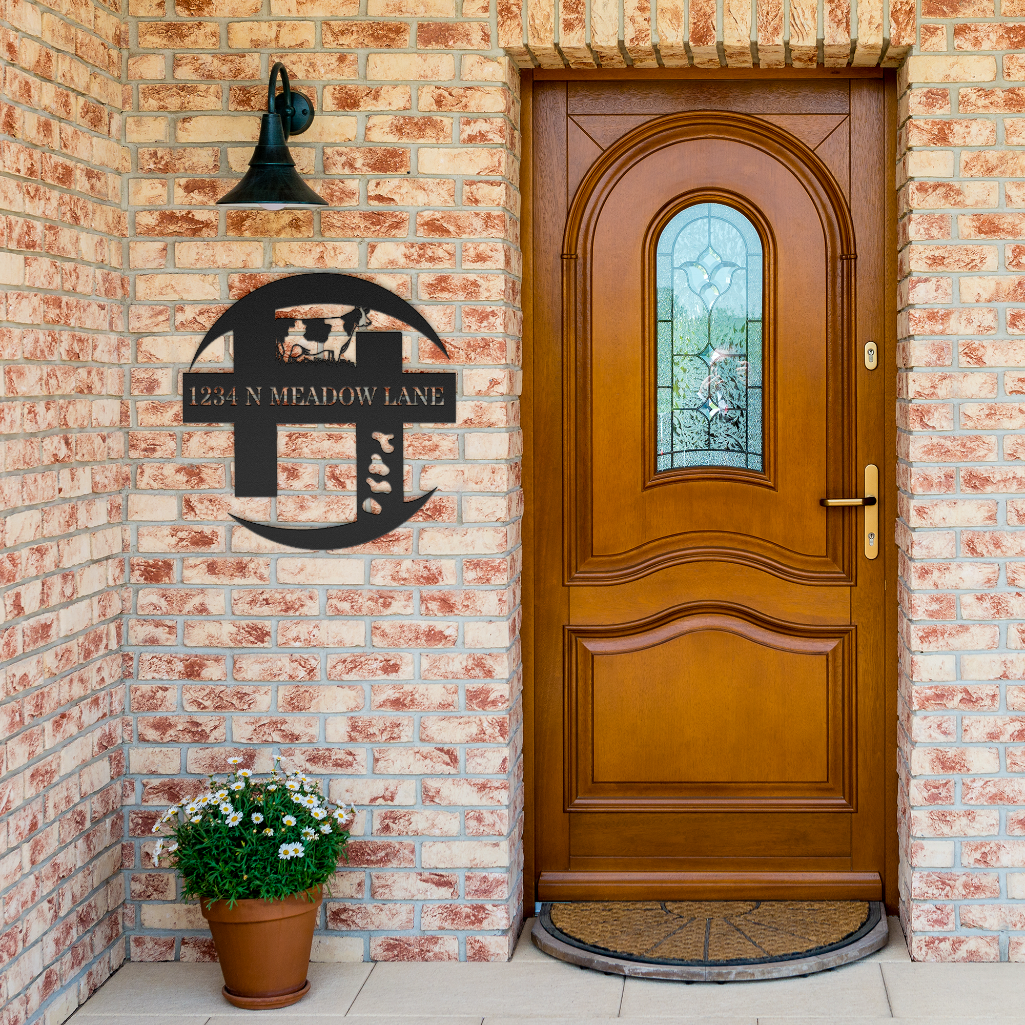 Cow_Farm_Home_Address_Metal_Sign_Black_Brick_Entrance_Mockup.png_11206014