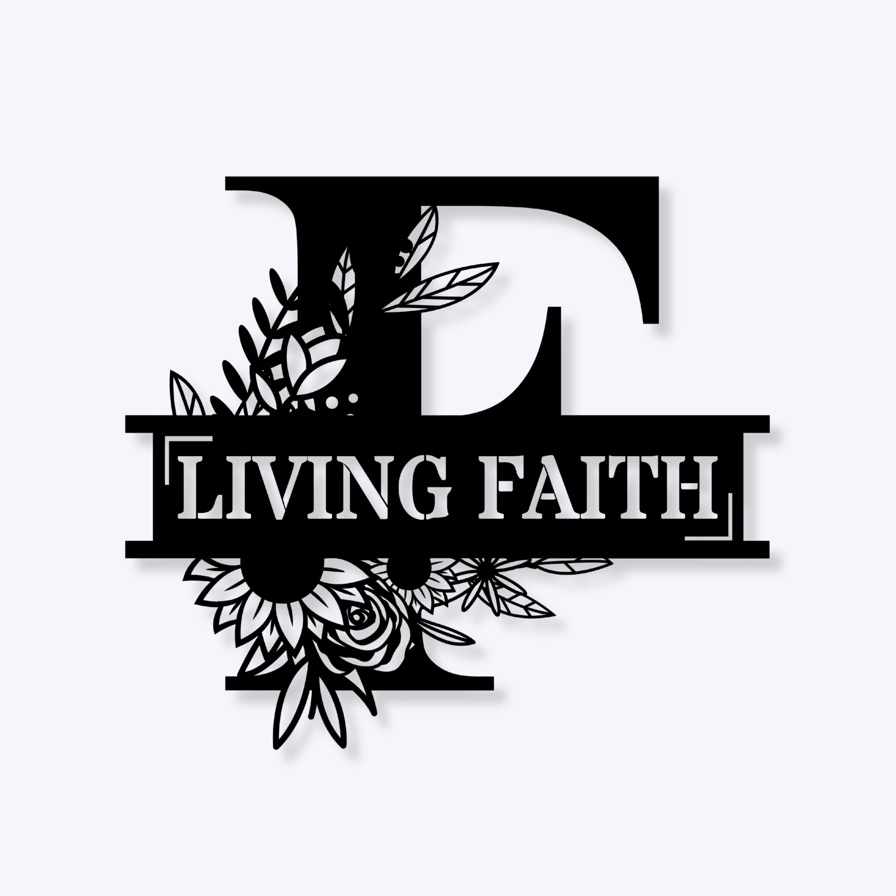 Living Faith Metal Sign