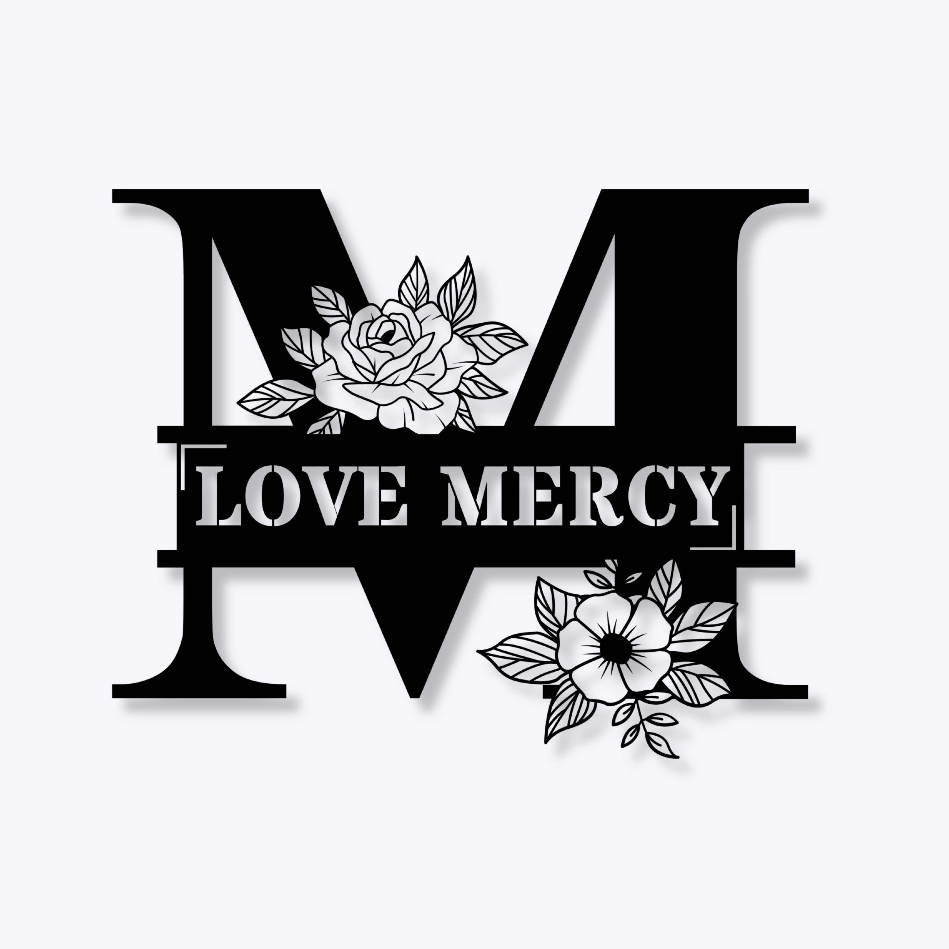 Love Mercy Metal Sign