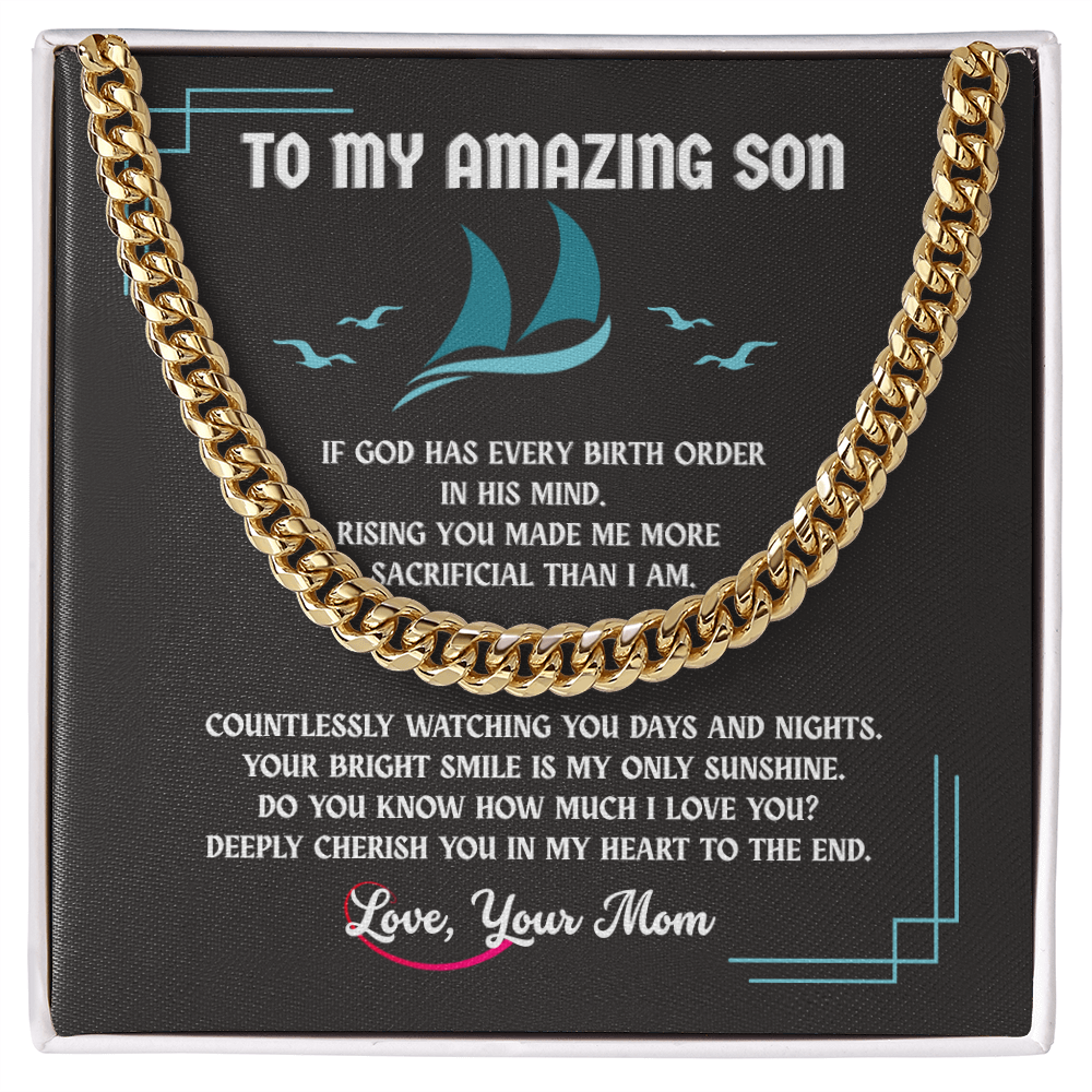 Cuban Link Chain Gift for Son