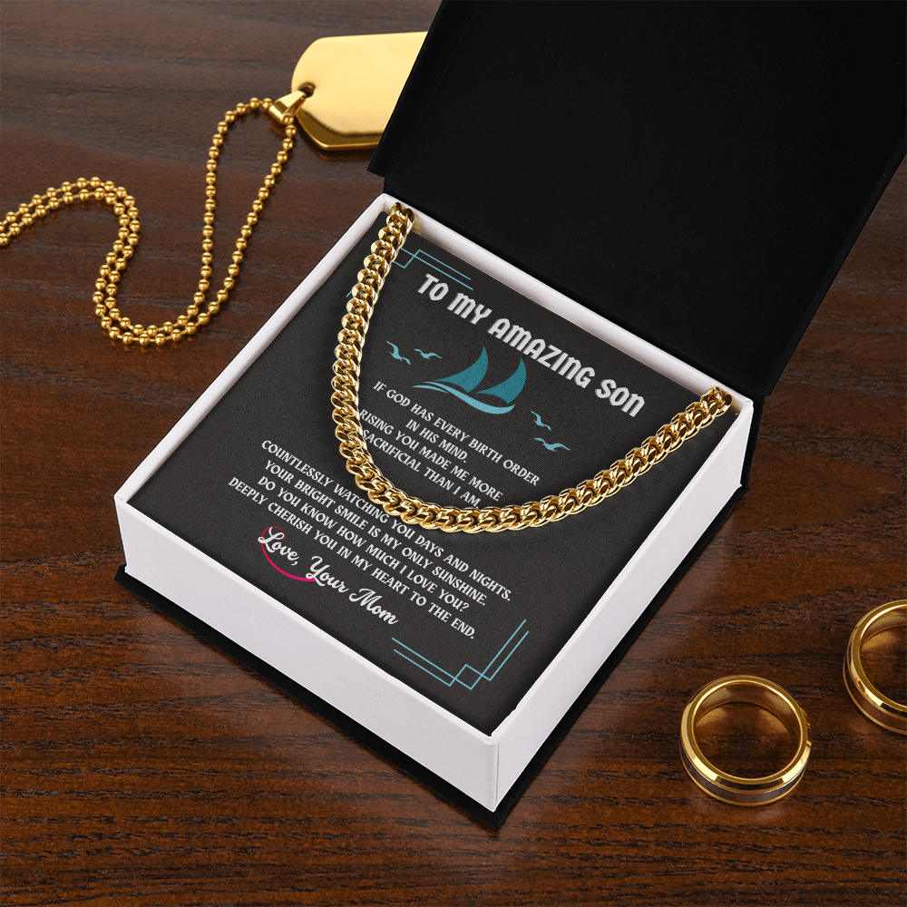 Cuban Link Chain Gift for Son