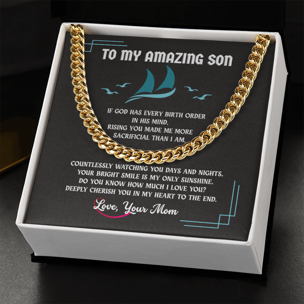 Cuban Link Chain Gift for Son
