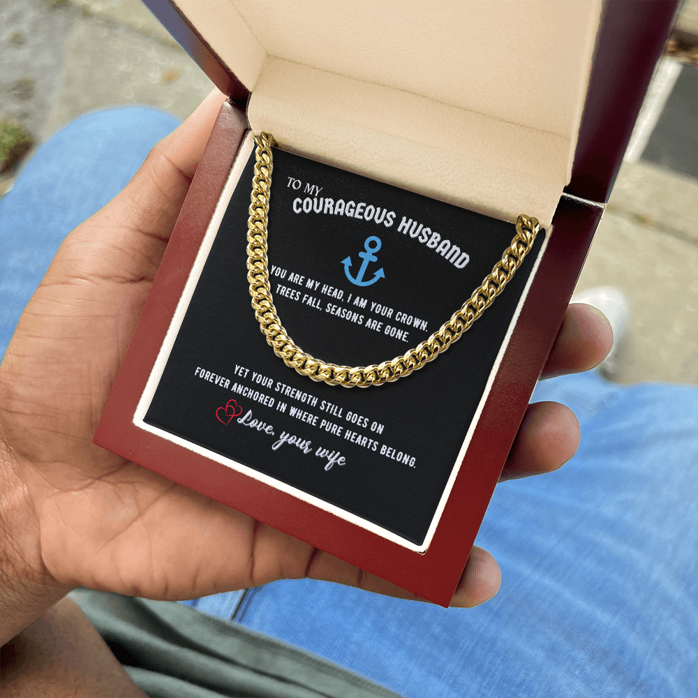 Courageous Husband Cuban Link Chain Gift