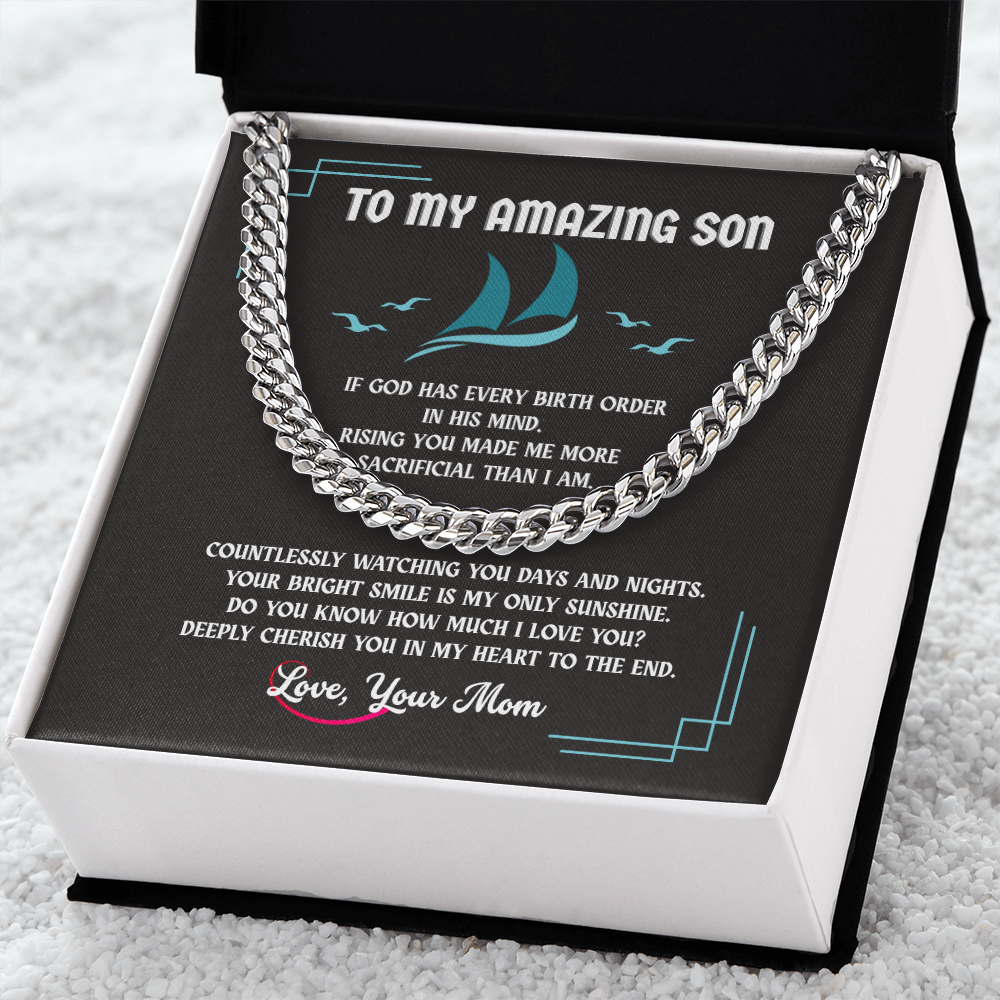 Cuban Link Chain Gift for Son