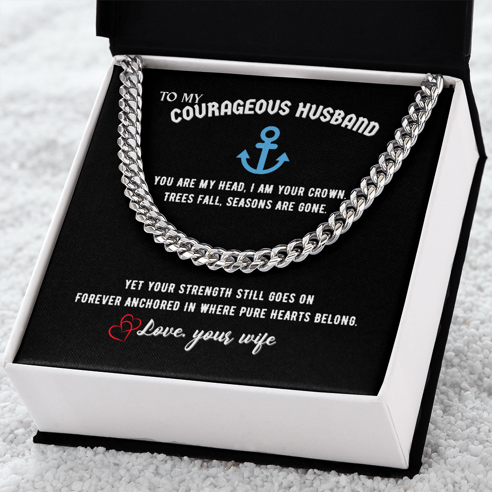 Courageous Husband Cuban Link Chain Gift
