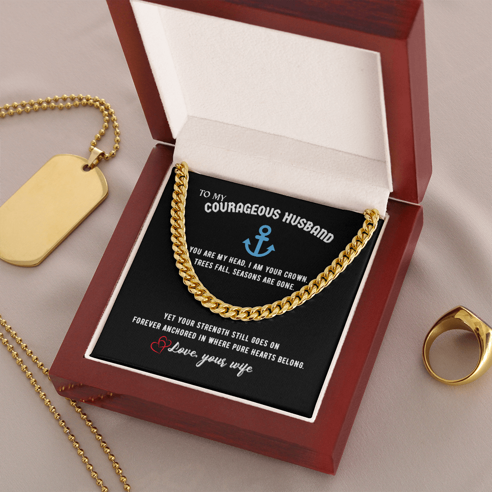 Courageous Husband Cuban Link Chain Gift