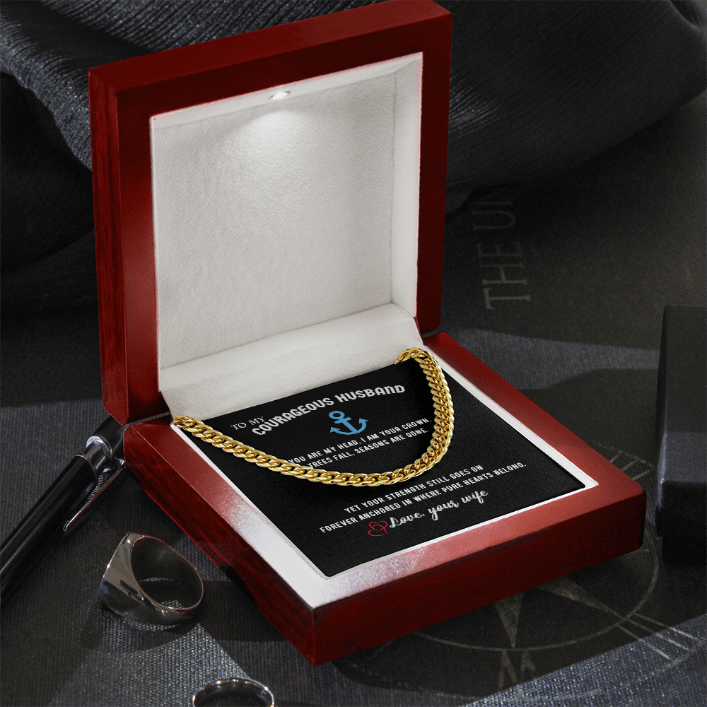 Courageous Husband Cuban Link Chain Gift
