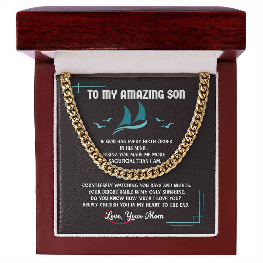 Cuban Link Chain Gift for Son