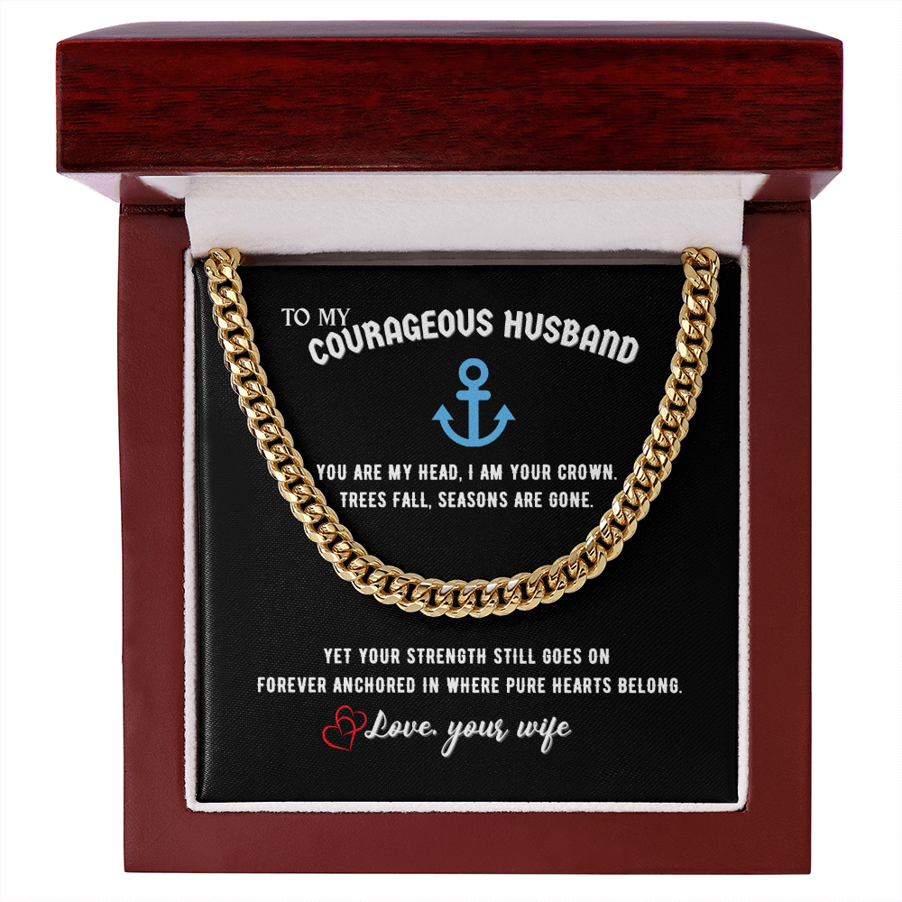 Courageous Husband Cuban Link Chain Gift