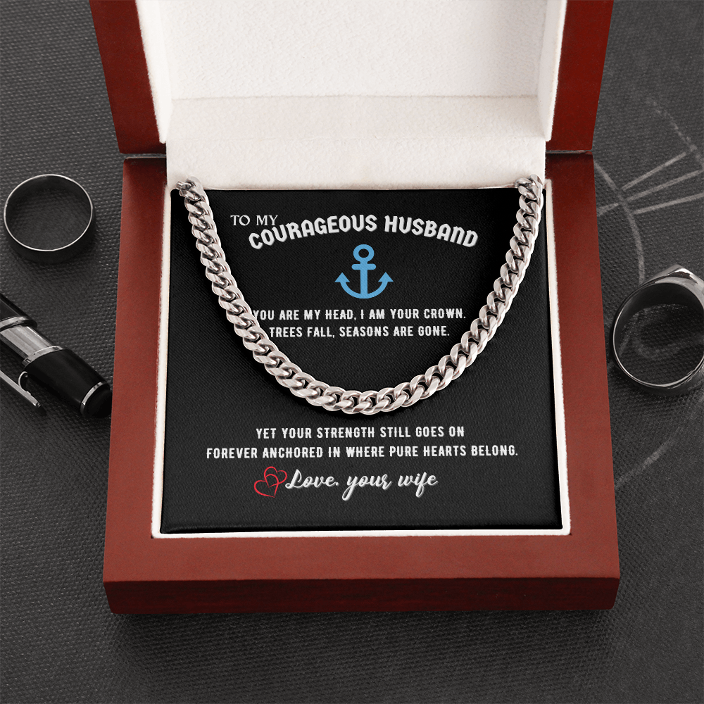 Courageous Husband Cuban Link Chain Gift