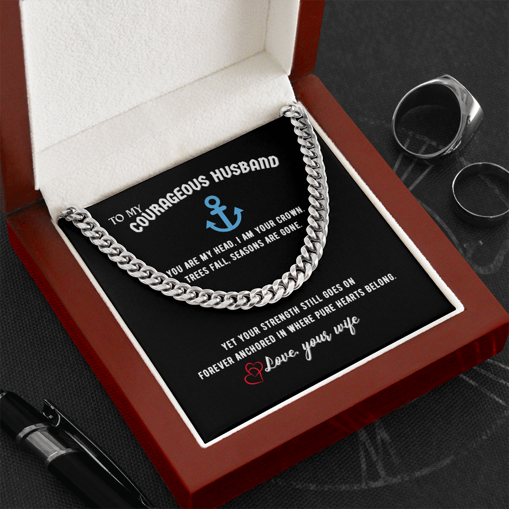 Courageous Husband Cuban Link Chain Gift