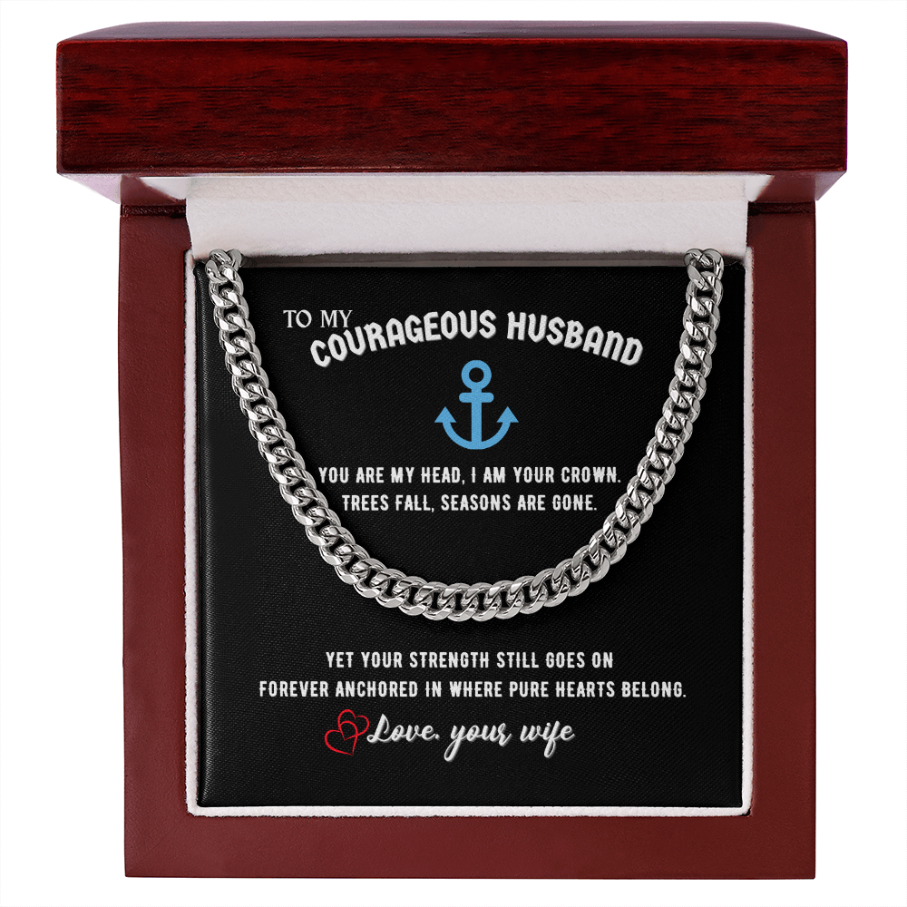 Courageous Husband Cuban Link Chain Gift