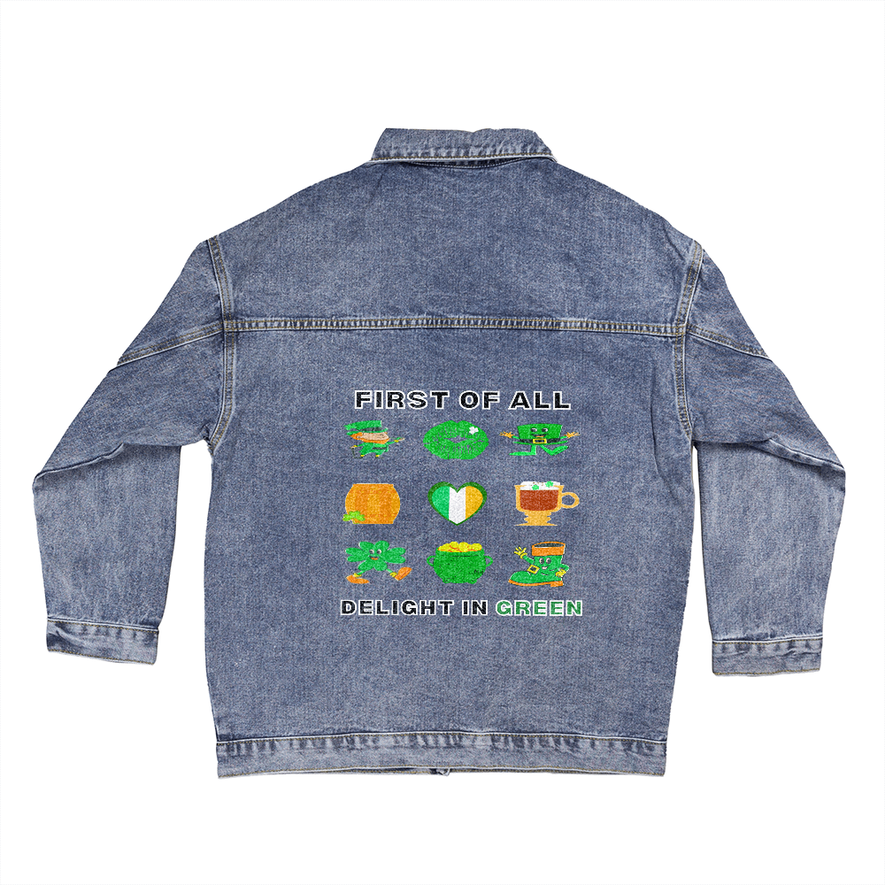Irish Green Denim Jacket for St. Patrick’s Day